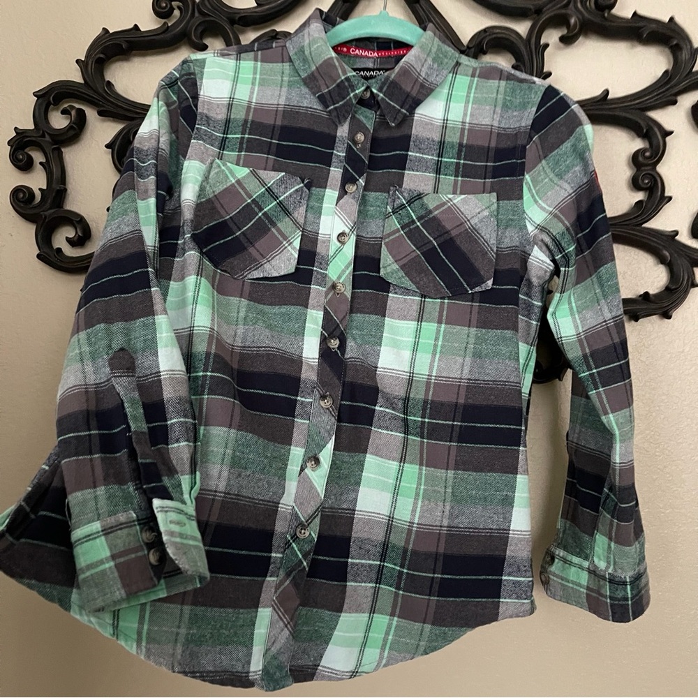CANADA Weathergear Long Sleeved Shirt 100% Cotton Flannel Shirt Size MM